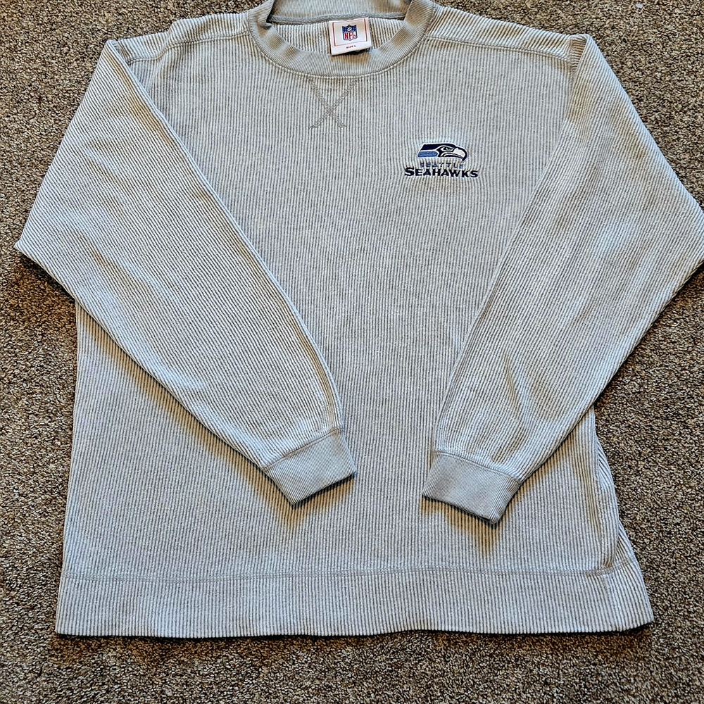 NFL Seattle Seahawks Light Gray Crewneck Sweater